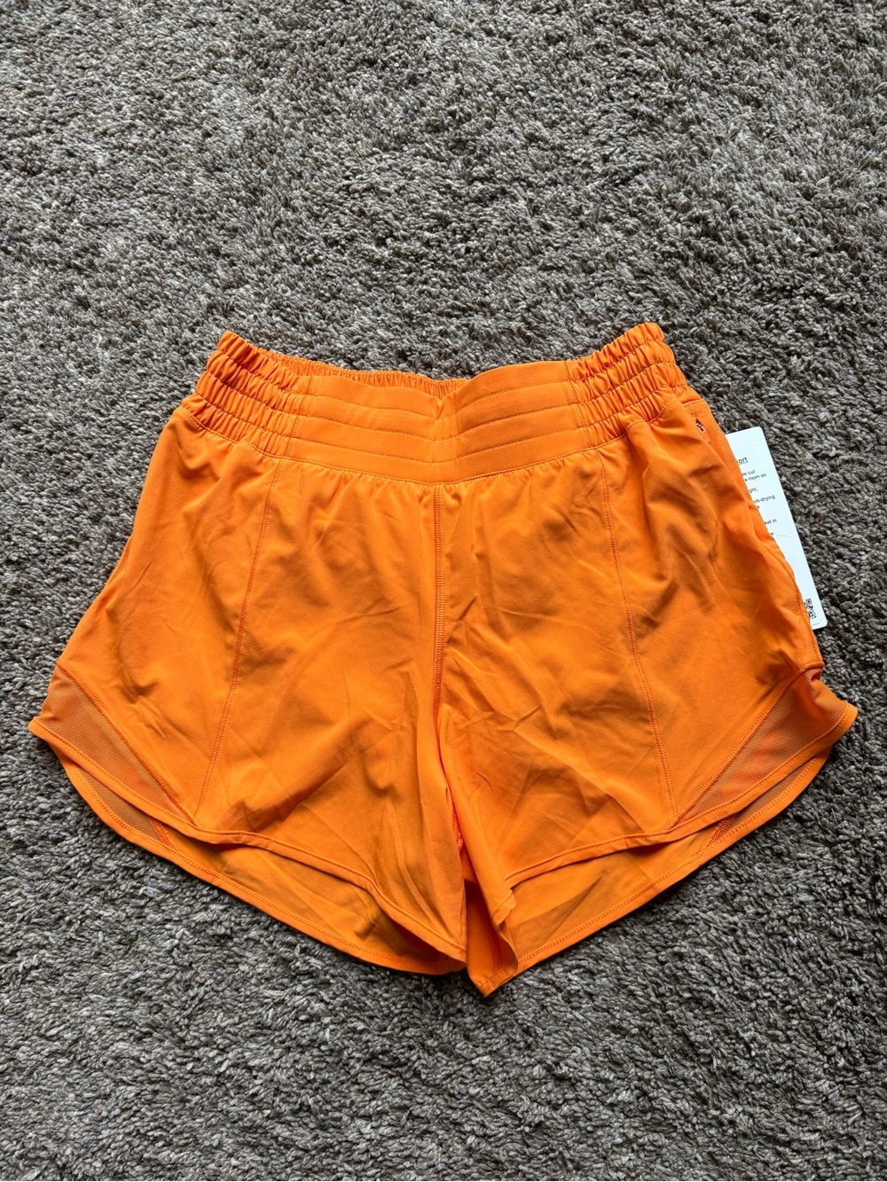 Lululemon Hottie Hot lined Orange Athletic Shorts